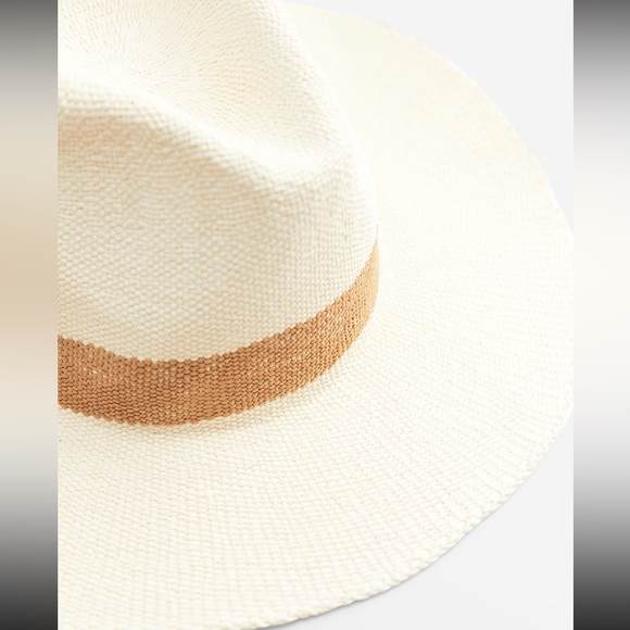 Zara Cream Woven Hat - Picture 3 of 3